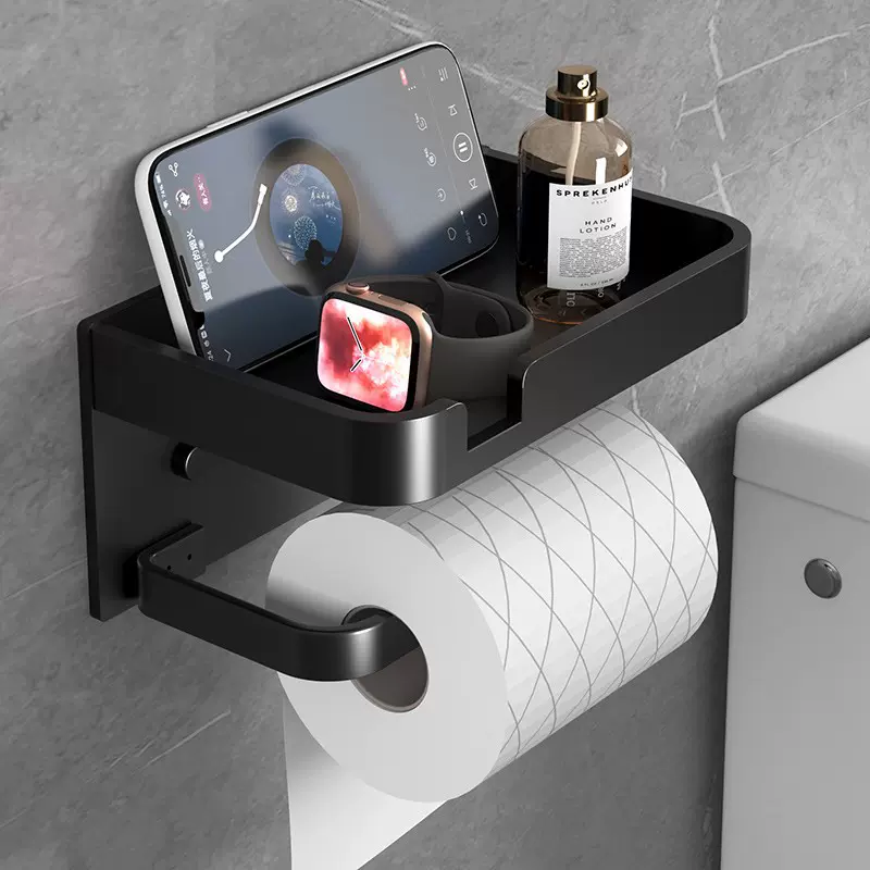 卫生间免打孔纸巾盒浴室置物架防水厕纸架抽纸盒壁挂式厕所卷纸架