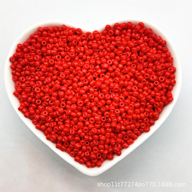 2/3/4mm color sólido vidrio pequeño arroz cuentas DIY hecho a mano collar pulsera joyería accesorios (15g un paquete)