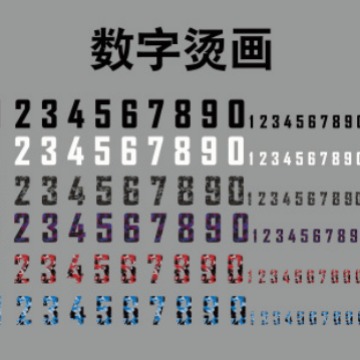 数字烫画10cm20cm设计加工热转印贴衣服图案烫印logo胶印柯式印花