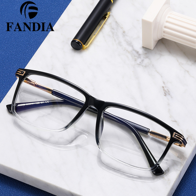 95862 de moda europea y americana marco hombres anti-azul luz gafas TR90 primavera pierna gafas de ordenador puede ser equipado con gafas de miopía