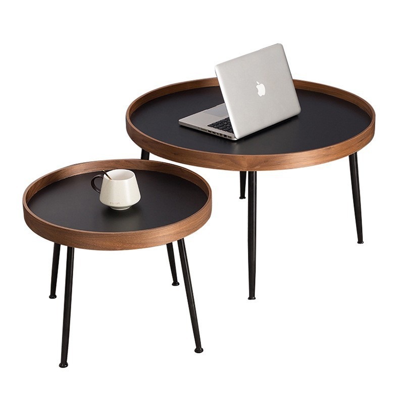 Slate Metal Base Dining Table Home Set Walnut Coffee Table Dining Table and Chair Set Minimalist Style Extendable Dining Table