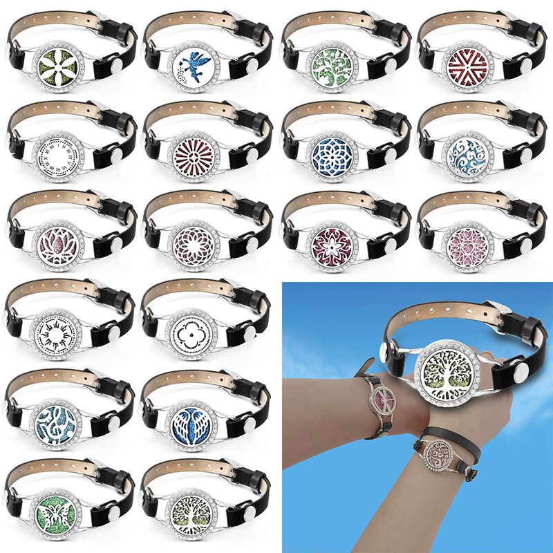 New Leather Aromatherapy Adjustable Bracelet Essential Oil Diffuser Wristband Companion Bracelet Perfume Small Box Jewelry New Leather Aromatherapy Adjustable Bracelet Essential Oil Diffuser Wristband Companion Bracelet Perfume Small Box Jewelry