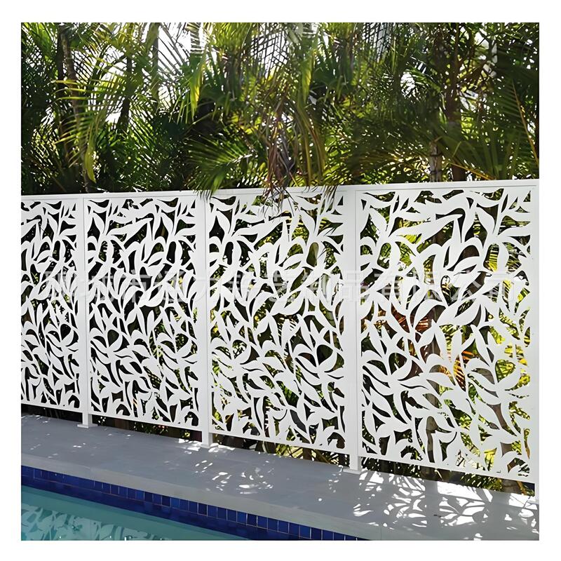 Balcony guardrail laser cutting guardrail villa courtyard guardrail cutting screen privacy guardrail background wall decoration