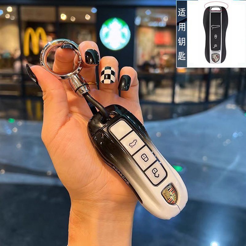 Suitable for Porsche Cayenne Key Cover Taycan Panamera Macan Maykai 718/911 Car Buckle Shell