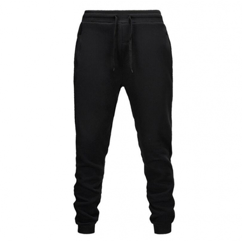 Factory Direct Supply Men's Sweatpants Autumn and Winter Fleece Men's Casual Solid Color Joggers Cuffed Tapered Pants