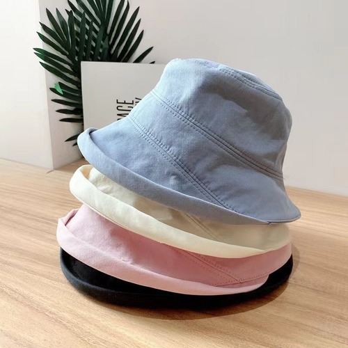 New Women's Wide Brim Fisherman Hat Korean Style Instagram Trendy Face-Smaller Bucket Hat Face Cover Sun Hat Sunshade Hat