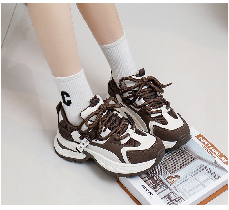 Dad Shoes Women's Trendy Versatile Thick Sole Breathable Trainers_voghion.com