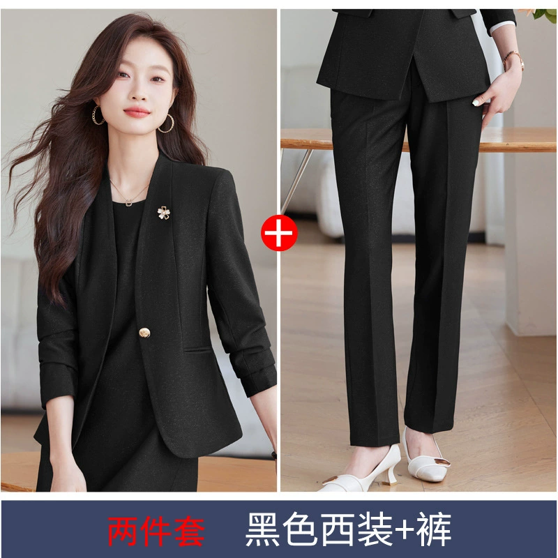 Autumn classic suit, skirt, artificial jacket for work, high-end