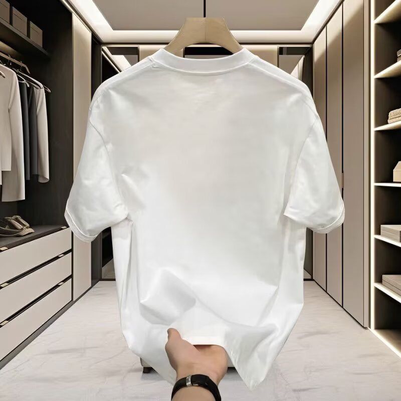 Herren T-shirt Aus Baumwolle Mit Print Im Lockeren Sommerdesign_voghion.com