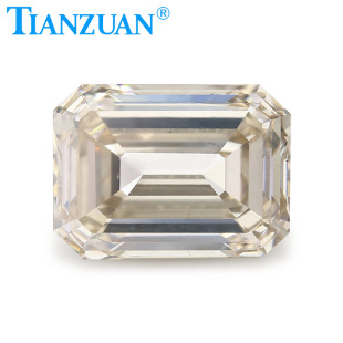rectangular chamfered brown artificial diamond CVD laboratory synthetic cultivation diamond carat bare stone with national inspection certificate