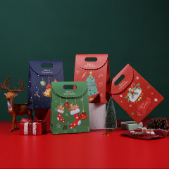 2021クリスマスクロスボーダー外販カードフリップギフトバッグクリスマス靴下包装紙袋お返しキャンディー箱現物