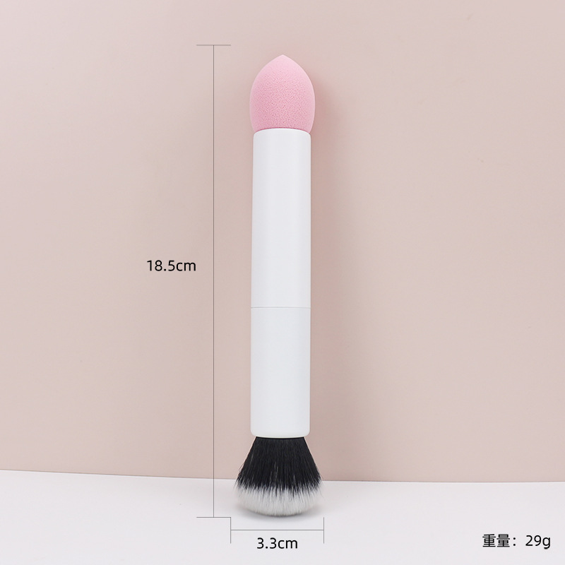 Cepillo de belleza en forma de gota de doble punta, esponja de huevo de belleza en seco y húmedo de doble uso, sombra de nariz, sombra de la línea del cabello, barra de reparación del cabello