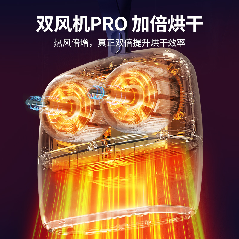 Cross-Border Mini Folding Dryer, Small Household Clothes Drying Machine, Portable Quick-Drying for Dormitories