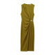 Foreign Trade 2025 Spring New European and American Style Women's Fashion Elegant Sleeveless Pleated Decorative Dress 5029067