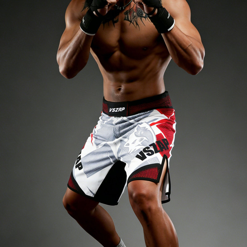 Vszap Sports Shorts Men's Quick-Drying Breathable and Wear-Resistant Gym Training Basketball Training Mma Boxing Shorts