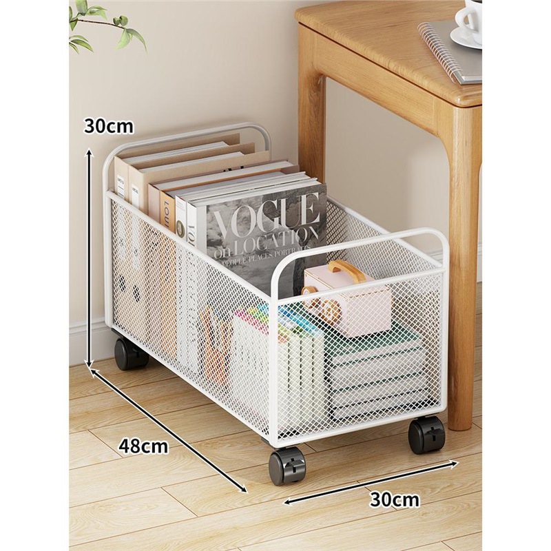 Caja de almacenamiento de libros Cesta de almacenamiento de libros extracurriculares móviles debajo del escritorio Caja de almacenamiento de libros