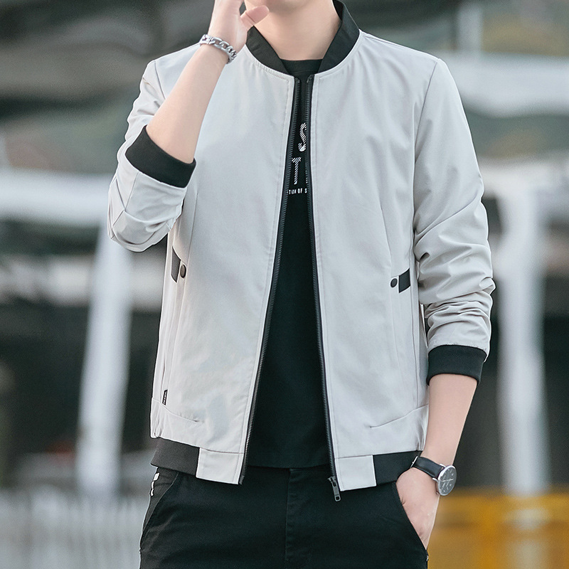 2022 nuevos hombres de primavera y otoño chaqueta de los hombres de béisbol uniforme deportivo de moda delgada superior guapo abrigo a juego de los hombres