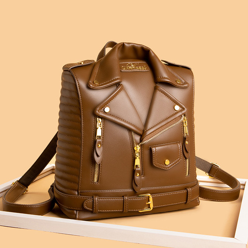 New 2024 Korean-style fashionable and personalized backpack with rivets, trendy large-capacity travel bag for women and influencers
