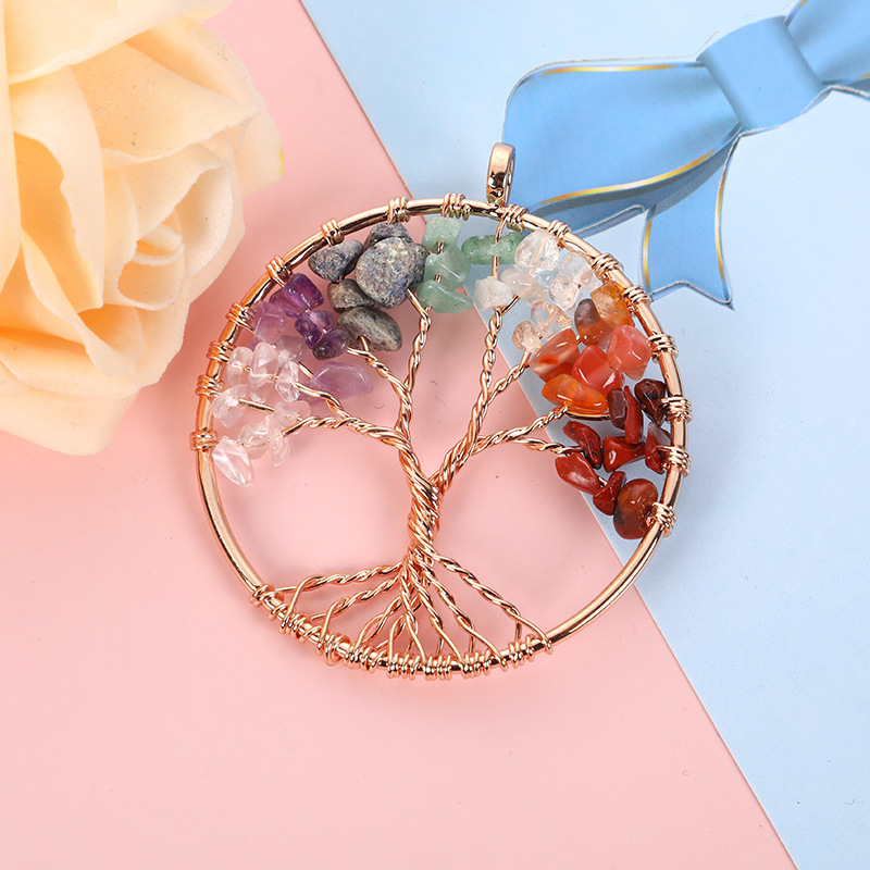 16g Weight Pendant Jewelry Making Type 50mm Jewelry Making Size DIY Jewelry Accessories Classification 1 Piece Quantity Artificial Crystal Material Life Tree Pattern Plating Design Chinoiserie, Classic Style, Artistic Style 1 Piece 50mm Artificial Crystal Life Tree Pendant 3
