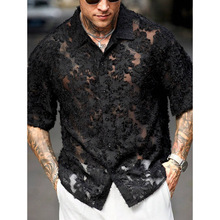 Q 36466 Lace semi-hollow men's shirt ��˿���ο��г���