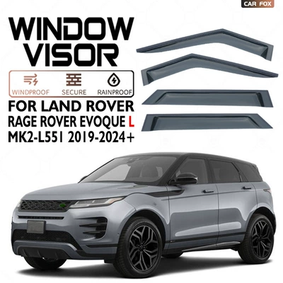 Range Rover, Rain shield - standard-packaging-without-logo-range-rover-evoque-l-long-axle-mk2-l551-2019-plexiglass-no-bright-strips-window-rain-shield