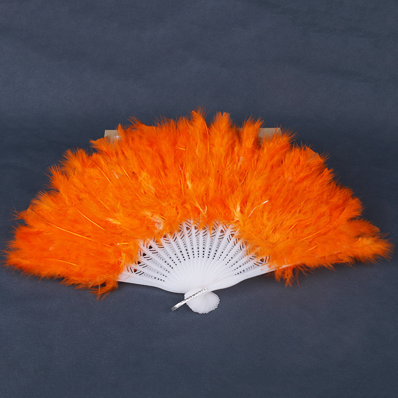 주황색 솜털 깃털 부채(핫셀러)