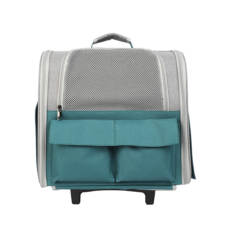 Tragbare Tragetasche, Trolley, atmungsaktiv, Hunderucksack, Haustier- und Katzenbedarf_voghion.com