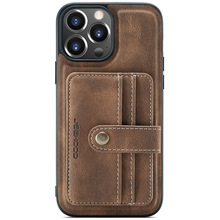 新适用iPhone14ProMax手机壳三星S23保护套磁吸防盗刷插卡包后盖