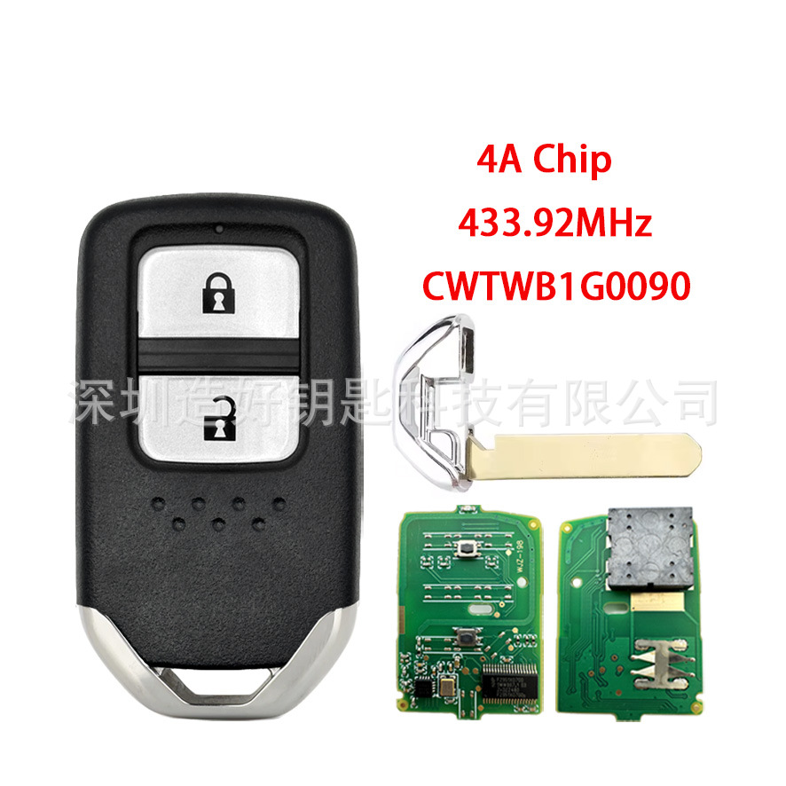 Cwtwb1G0090 Is Suitable for Honda 10Th Generation Accord 18-21 Smart Car Key Remote Control 4A Chip 433Mhz