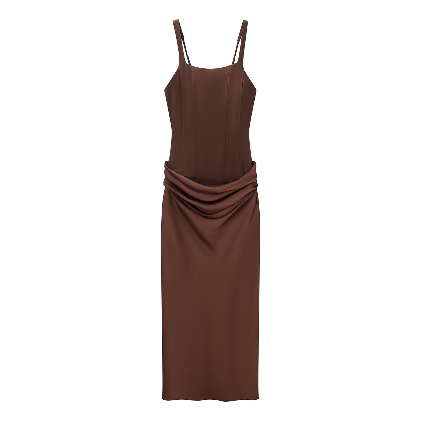 Women's Bodycon Maxi Dress Solid Color Sleeveless Slim Fit Backless Slit Evening Party Dress_ecoleips.com