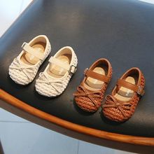 儿童编织凉鞋2025夏季新款宝宝时尚洋气公主凉鞋中童软底休闲凉鞋