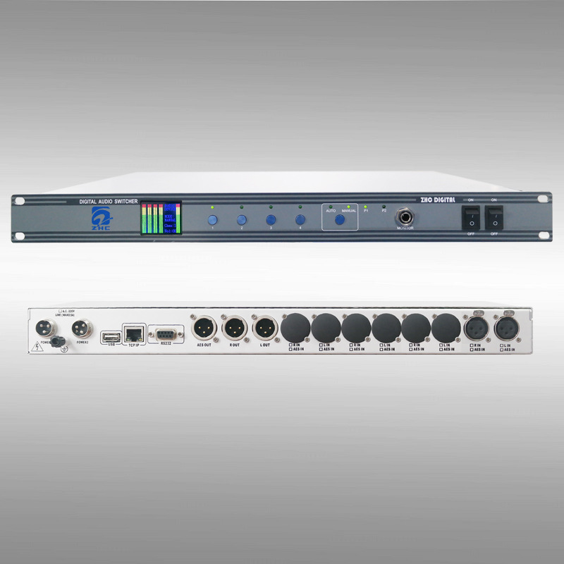 数字音频切换器 两路AES/EBU输入智能切换 模拟数字输出 通信接口