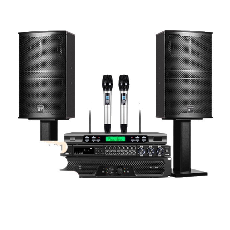 Yangzi 12inch 3 ウェイホームカラオケオーディオセットフルセットエンターテイメントスピーカーシステムプロフェッショナル ktv オーディオ|undefined