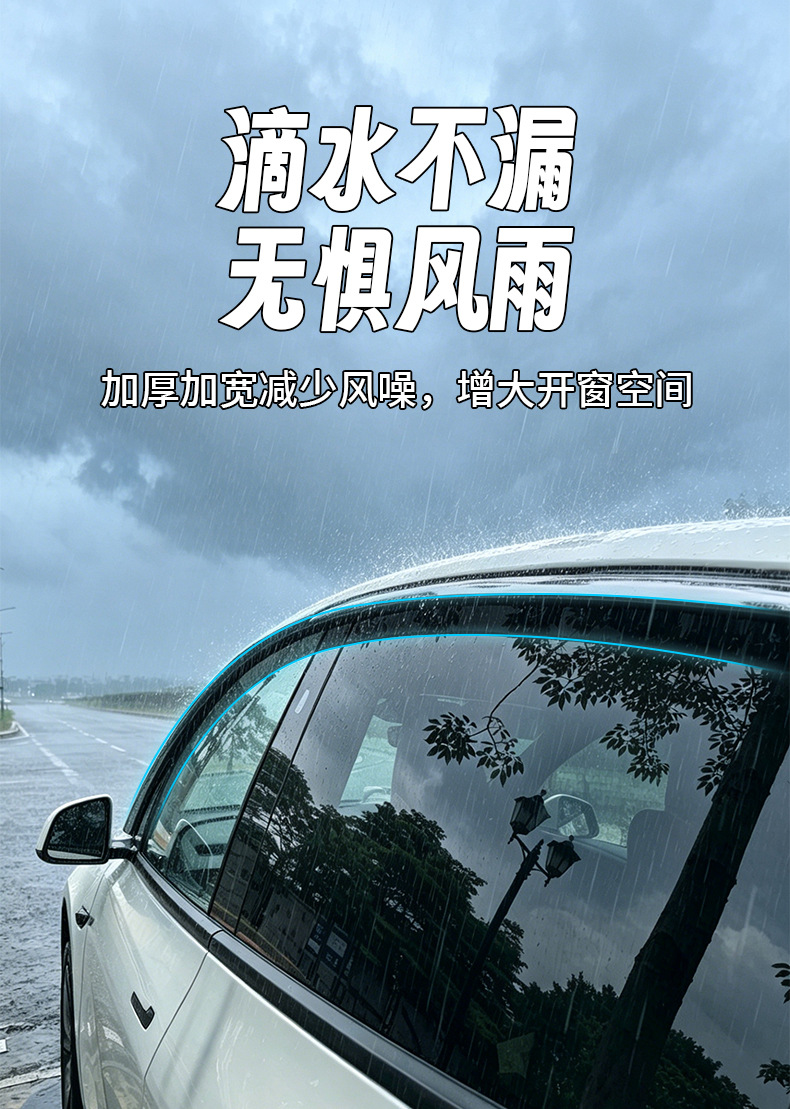 Suitable for Tesla's new Model Y, Juniper rain guards for windows, rain shields, specifically designed for the vehicle