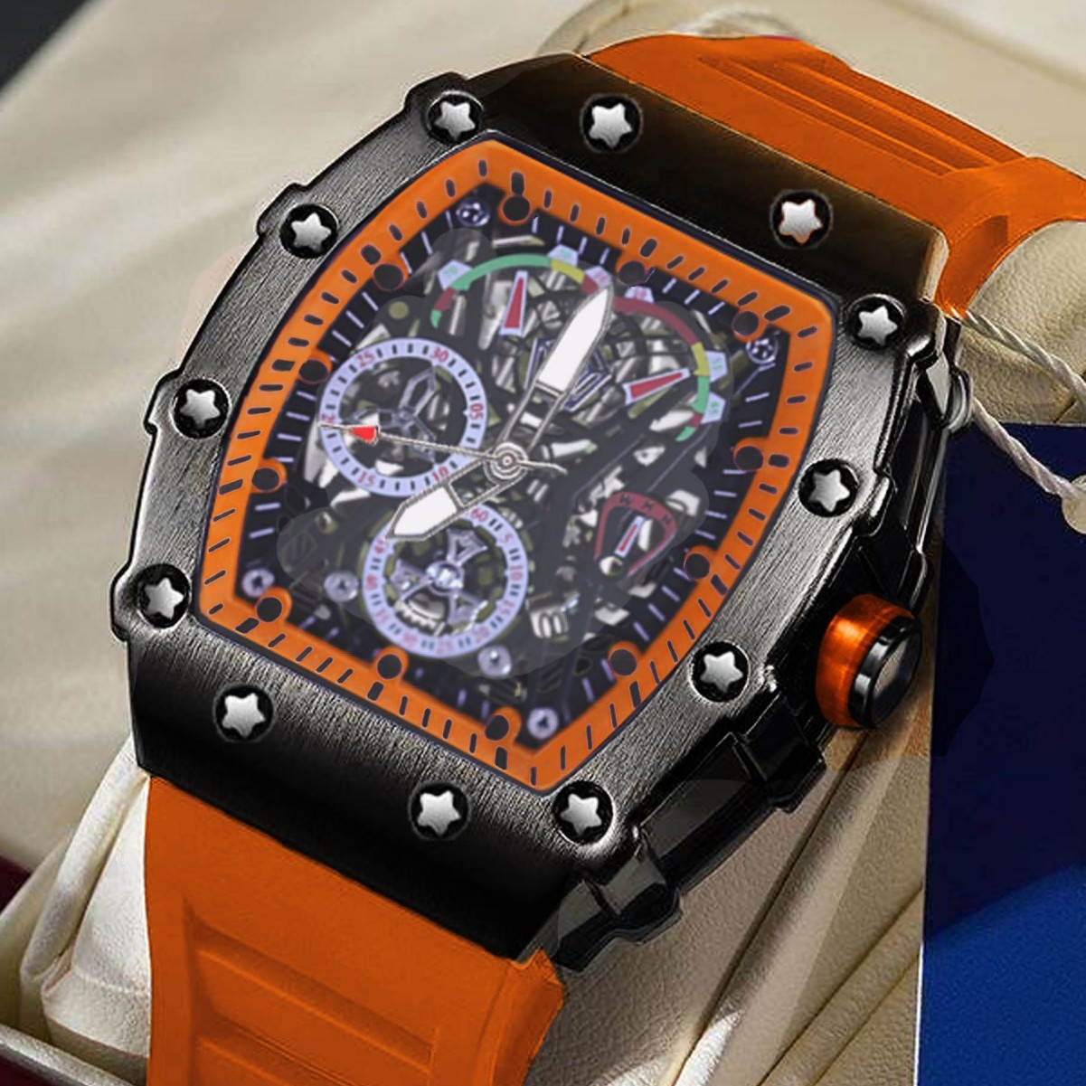 2024 New High Color Value Cool Casual Fashion Waterproof Luminous Automatic Quartz Men's Watch 1709