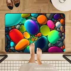 クロスボーダーホームバスルーム防水滑り止めフロアマット小石エントリーキッチン耐摩耗性お手入れ簡単滑り止めフロアマット在庫あり