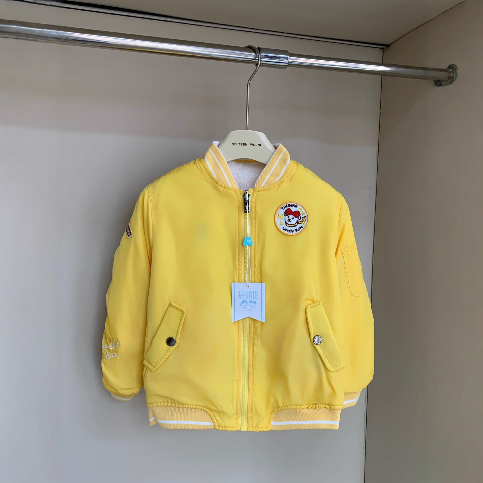 小熊童装冬款女童双面毛毛棉服儿童两面穿外套加厚 TKJP204T51A