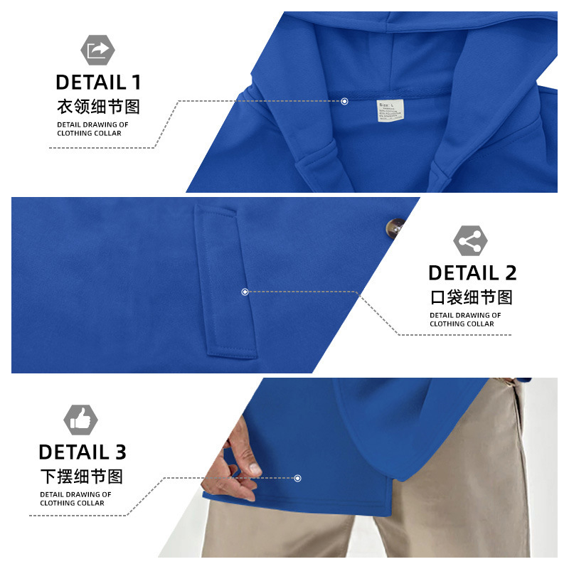 Nuevo cross-border Amazon clásico chaqueta delgada Europa y los Estados Unidos comercio exterior de color sólido casual chaqueta con sombrero hombre
