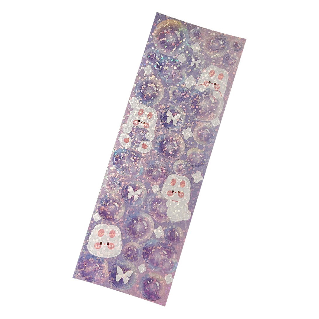 Original lindo Goo tarjeta pegatinas coreano láser mano cuenta Material pegatinas dibujos animados DIY estrella pegatinas decorativas