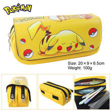 皮卡丘pokemon宝可梦宠物精灵pikachu双层笔袋文具盒铅笔盒牛津布