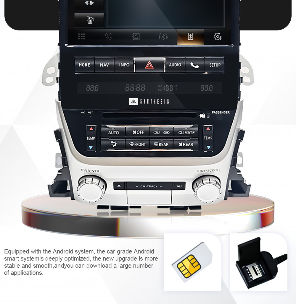 Suitable for Toyota Land Cruiser Land Cruiser Lc200 Android Large-Screen Car Navigation All-In-One Machine