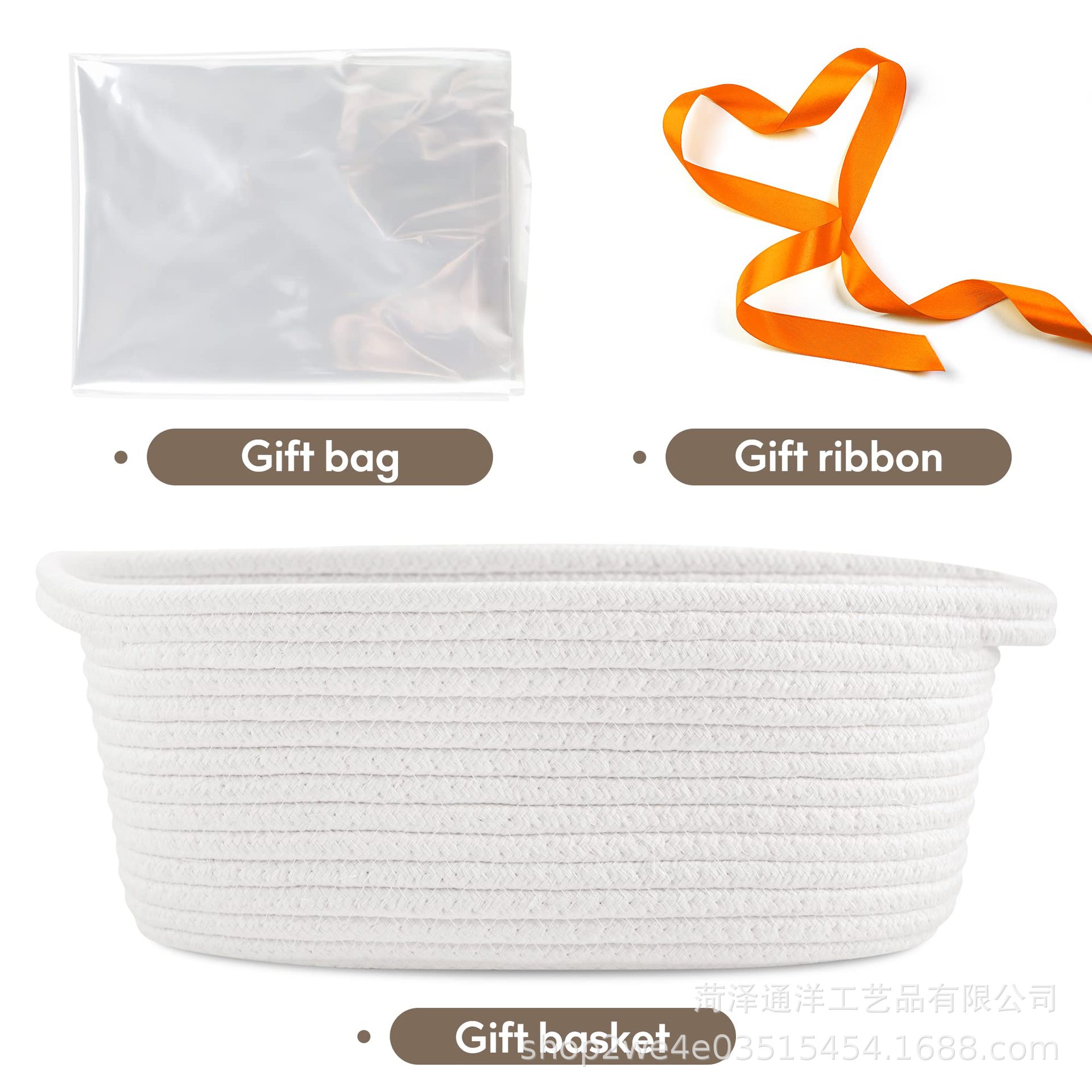 Cesta de almacenamiento de hilo de algodón japonesa al por mayor personalizada Cesta de almacenamiento de artículos diversos redonda Cesta de almacenamiento de bocadillos de escritorio para el hogar