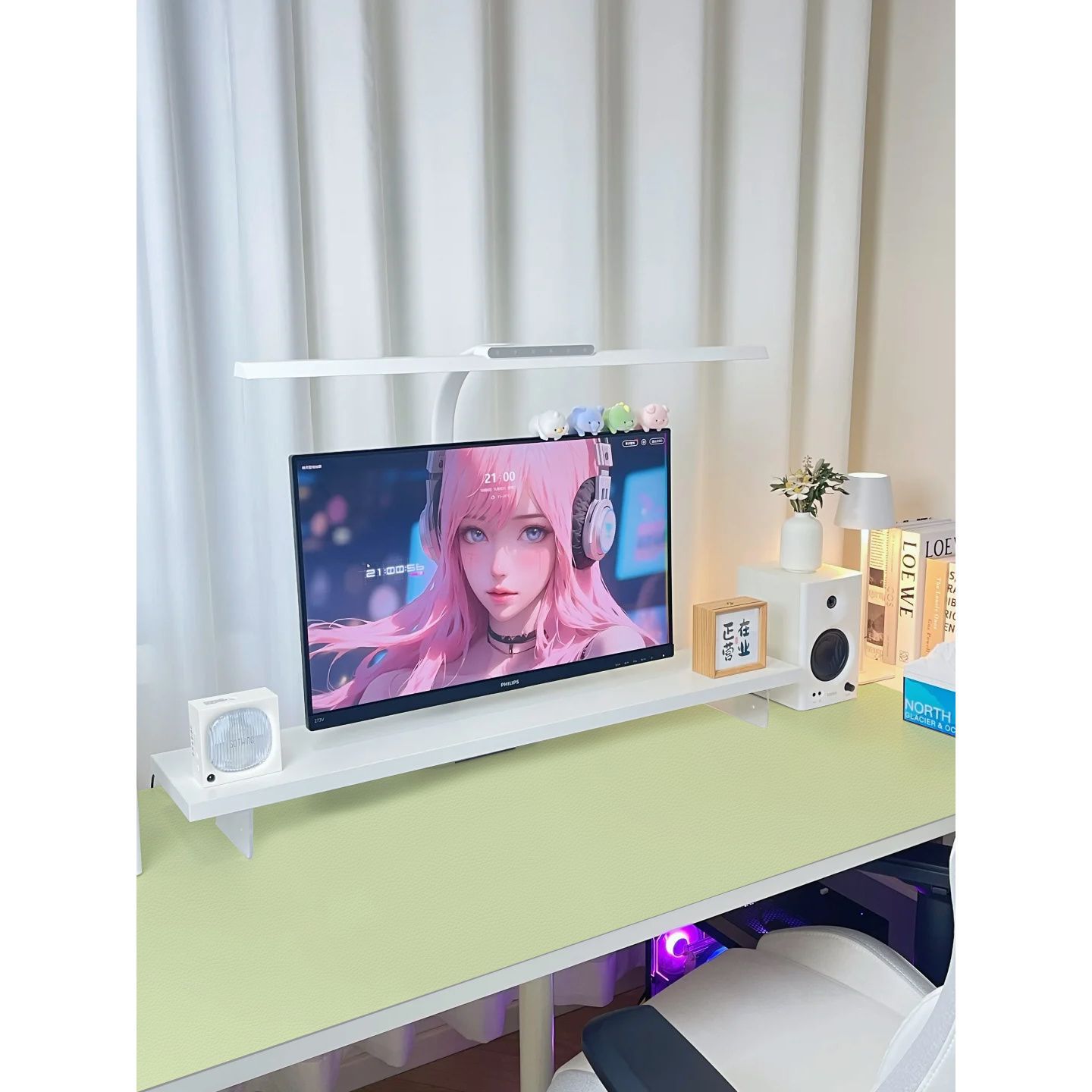 눈 보호 그린 [PU 가죽 + 미끄럼 방지 벨벳 바닥]