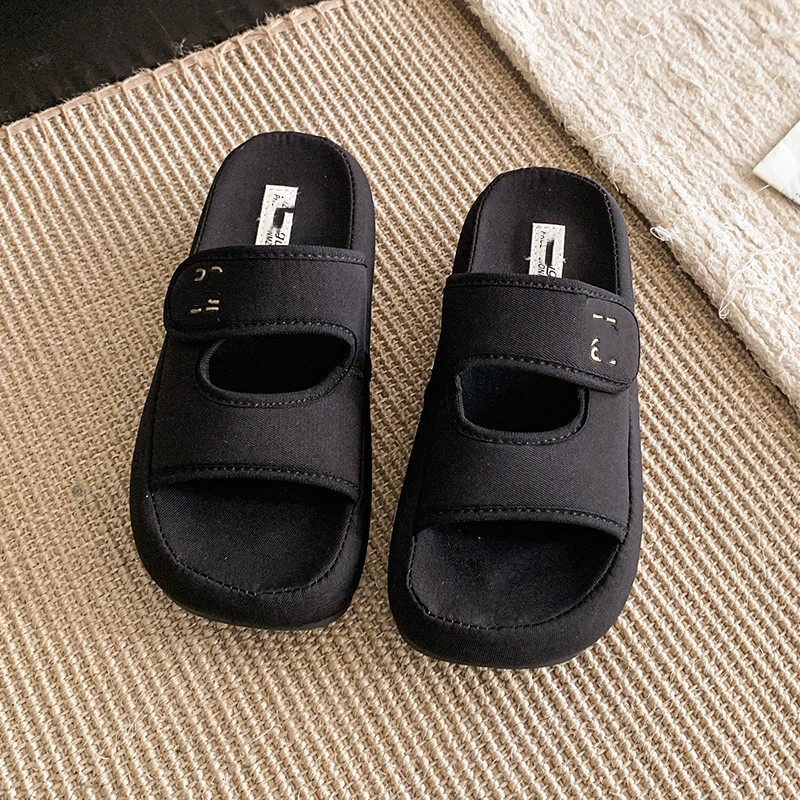 Zapatillas de velcro de fondo grueso para mujeres de verano, nuevas zapatillas de alta calidad con falda de arena, zapatillas frías image 6