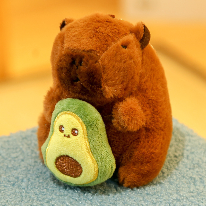 ギシギシと鳴くカピバラのカピバラのぬいぐるみが泡を吐いてつまみます。プレゼントが可愛いです。