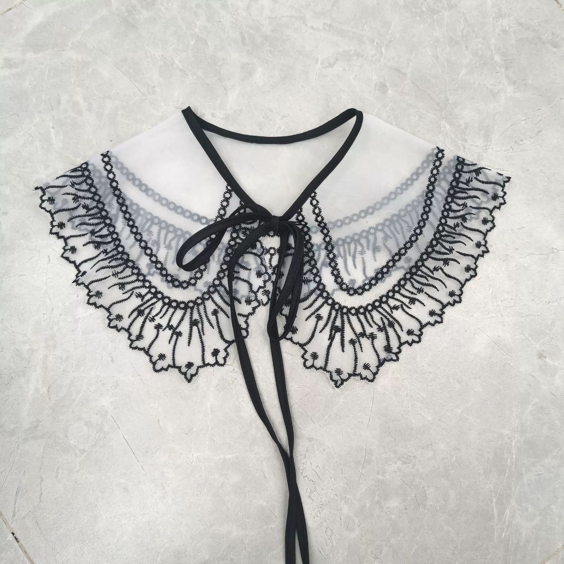 Una variedad de viento dulce blanco bordado de encaje falso diseño de lazos de vestidos de artefactos universales decoración de camisa al por mayor image 8