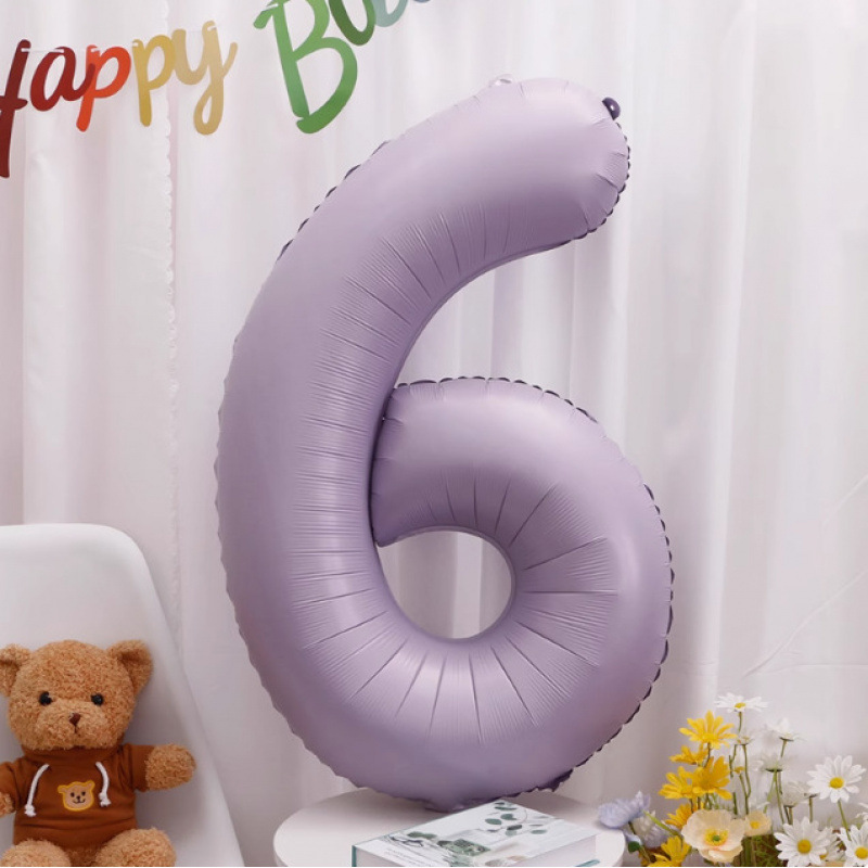 40inch アルミフィルムデジタルバルーン ベビーブルーピンク 女の子の誕生日シーンの装飾 ベビー123歳の誕生日の装飾|undefined