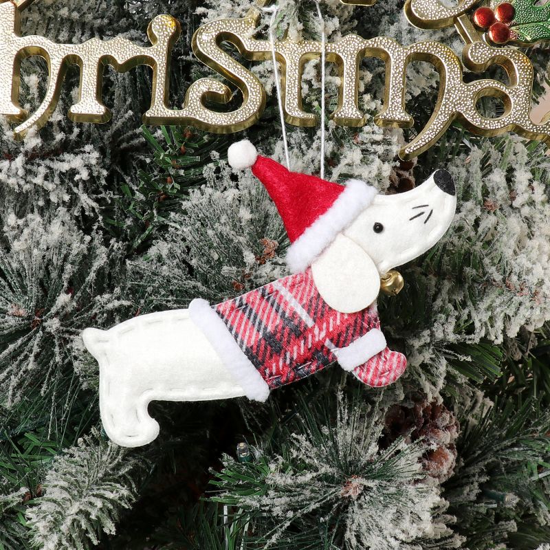 Party Occasion Nonwoven Material Christmas Fashion Dog Nonwoven Party Hanging Ornaments