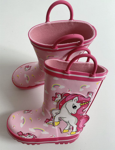 Foreign single children baby fashionable non-slip rain boots mid-calf all-season astronaut elementary school students' water boots portable excluding tax