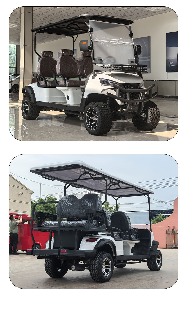 New cross-border foreign trade golf cart, scenic area sightseeing vehicle, suitable for connecting to 2-8 passenger golf carts in guesthouses and hotels